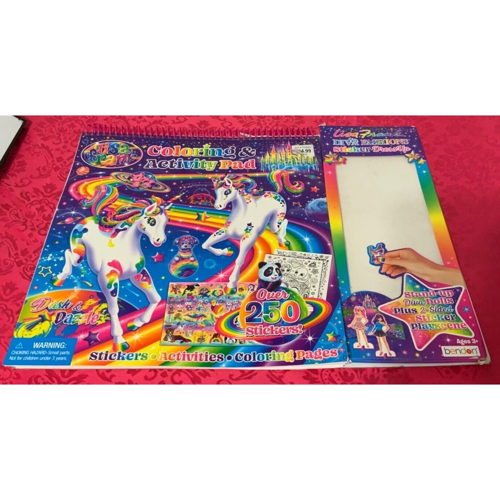 Vintage Lisa Frank coloring and Activity Pad pre-owned